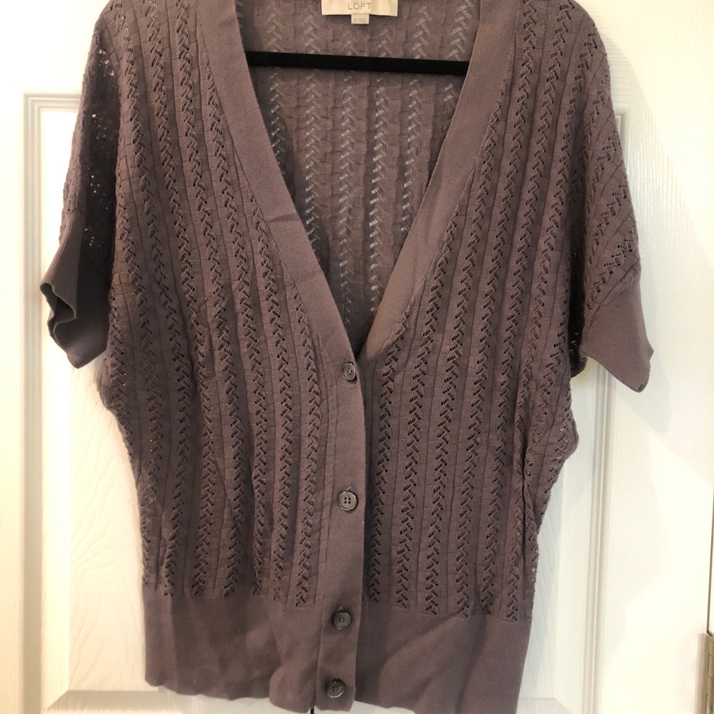 Ann Taylor LOFT short sleeve lightweight cardigan